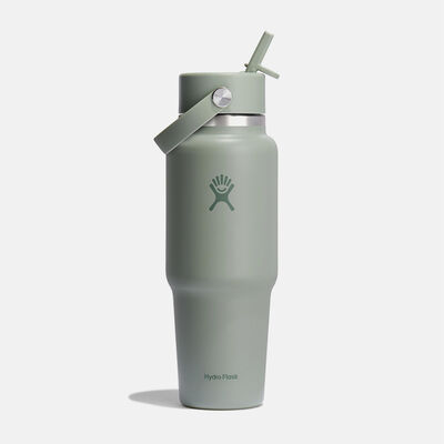 32 oz Wide Mouth Travel Bottle with Flex Straw Cap בקבוק פיה נפתחת